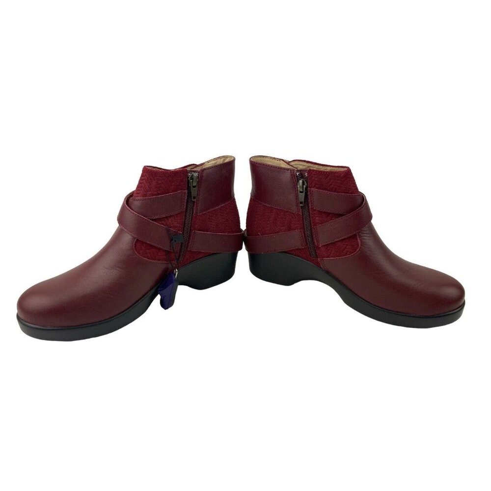 *New Alegria by PG Lite Eva Ankle Booties Womens Size 38 Burgundy Comfort Rogue - Picture 15 of 16
